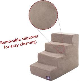 img 2 attached to Majestic Pet Velvet Suede Pet Stairs – Cushioned Step for Dogs & Cats, Puppy & Kitty Ramp