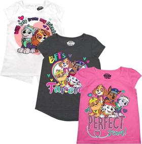 img 4 attached to 👕 Toddlers' 3 Pack Nickelodeon Girls T-Shirts - Girls' Clothing via Tops, Tees & Blouses