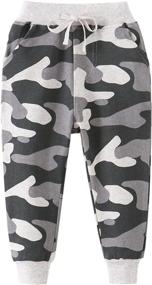 img 3 attached to Toddler Little Drawstring Elastic Sweatpants Boys' Clothing at Pants