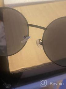img 8 attached to Круглые солнцезащитные очки в стиле ретро UV400 с затемненными линзами - большие круглые очки SunnyPro