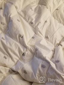 img 6 attached to All-Season King Size Goose Down Comforter Quilts With 100% Cotton Shell, Crown Design, 8 Tabs, And Down-Proof Material: Perfect Duvet Insert By SHEONE