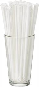 img 2 attached to 🥤 DuraHome environmentally-friendly plastic straws, 1000-pack with individual wrappings. 8 inch BPA-free disposable drinking straws of 0.24" width, ideal for coffee houses, diners, and homes. Comes with decorative display boxes, available in bulk quantity.