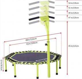 img 3 attached to Jump Into Fitness With The Newan 48" Trampoline: Adjustable Handle Bar And Silent Bungee Rebounder For Adults