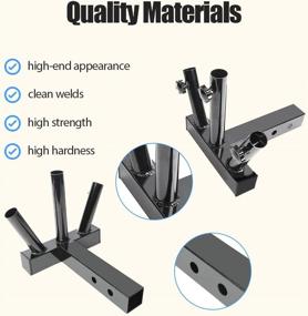 img 1 attached to 🚩 OUFKAR Hitch 3 Flag Pole Holder: Ultimate Heavy-Duty Bracket for Jeeps, SUVs, RVs, Pickups, Cars, and Trucks with 2" Hitch Receivers