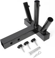 🚩 oufkar hitch 3 flag pole holder: ultimate heavy-duty bracket for jeeps, suvs, rvs, pickups, cars, and trucks with 2" hitch receivers logo