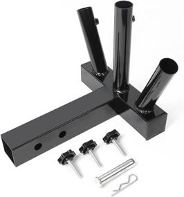 img 4 attached to 🚩 OUFKAR Hitch 3 Flag Pole Holder: Ultimate Heavy-Duty Bracket for Jeeps, SUVs, RVs, Pickups, Cars, and Trucks with 2" Hitch Receivers