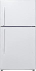 img 4 attached to 21 Cu.Ft SMETA Top Freezer Refrigerator - LED Light, Garage Ready, Total Frost Free Double Door Fridge In White