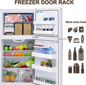 img 3 attached to 21 Cu.Ft SMETA Top Freezer Refrigerator - LED Light, Garage Ready, Total Frost Free Double Door Fridge In White