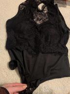 img 1 attached to Women'S Floral Lace Sleeveless Bodysuit Sexy Clubwear review by Anthony Mangum