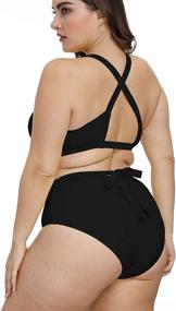 img 1 attached to 👙 Kisscynest Women's High Waisted Swimwear: Bathing Suits, Cover Ups, and Clothing