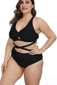 img 2 attached to 👙 Kisscynest Women's High Waisted Swimwear: Bathing Suits, Cover Ups, and Clothing