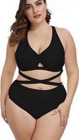 img 3 attached to 👙 Kisscynest Women's High Waisted Swimwear: Bathing Suits, Cover Ups, and Clothing