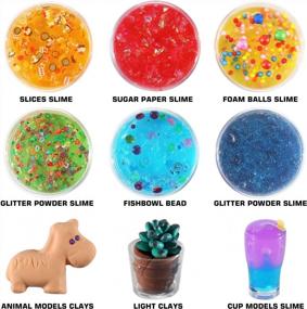 img 1 attached to DIY Slime Making Kit For Kids Age 5+ - 126 Pcs Ultimate Fluffy Slime Supplies With 28 Crystal Slimes, 2 Glow In The Dark Powders & 48 Glitter Jars - Birthday Gift Idea