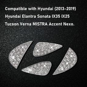 img 2 attached to Bling Steering Wheel Emblem For Hyundai 2013-2019 - Jaronx Compatible Accessories For Elantra, Sonata, Etc.