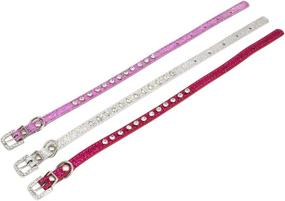 img 3 attached to Premium Soft Velvet Cat Collar: 🐱 Adjustable, Safe, and Dazzling with Bling Diamante