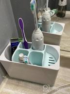 img 1 attached to BPA-Free Plastic Toothbrush Caddy: Luvan Electric Toothbrush Holder For Bathroom Shower Storage Stand review by Jeremy Watkins