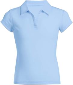 img 4 attached to Nautica School Uniform Sleeve Performance Girls' Clothing ~ Tops, Tees & Blouses