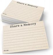 vintage typewriter share a memory cards - 50 pack 4" x 6" for life celebrations, memorials, and special events - rustic kraft tan design - made in usa logo