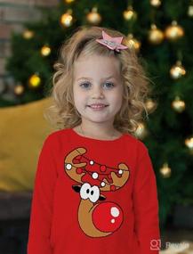 img 3 attached to Kids Long Sleeve T-Shirt - Funny Reindeer Christmas Design