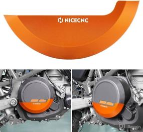 img 4 attached to 🍊 NICECNC Orange Engine Clutch Cover Guard Protector for KTM 690 Duke/Enduro/Enduro R/SMC/SMC R 2008-2022 - Ultimate Protection and Fit!