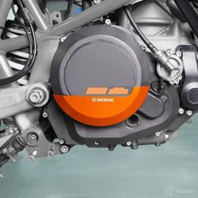 img 2 attached to 🍊 NICECNC Orange Engine Clutch Cover Guard Protector for KTM 690 Duke/Enduro/Enduro R/SMC/SMC R 2008-2022 - Ultimate Protection and Fit!