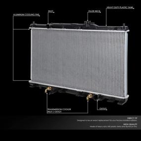 img 3 attached to DNA Motoring OEM RA 2443 Aluminum Radiator