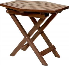 img 4 attached to Cinnamon CleverMade Tamarack Folding Table - Perfect Outdoor Patio Furniture For Home Entertaining!