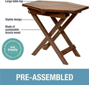 img 2 attached to Cinnamon CleverMade Tamarack Folding Table - Perfect Outdoor Patio Furniture For Home Entertaining!