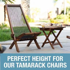 img 1 attached to Cinnamon CleverMade Tamarack Folding Table - Perfect Outdoor Patio Furniture For Home Entertaining!