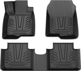 img 4 attached to 🔥 High-Performance TPE Floor Liners/Mats for Honda CR-V 2017-2021 - ALL-WEATHER Rubber, Front and Rear Seat Compatible