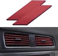 🚗 singaro car air conditioner air outlet decorative strips - bendable diy strips for universal use - enhance car interior with 20 pieces (red)! логотип