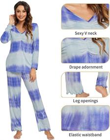 img 1 attached to Soft Long Sleeve Bamboo Women'S Pajama Set, Comfy Lounge Sleepwear With Pants, HXG S-4X