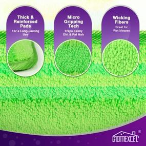 img 2 attached to HOMEXCEL Microfiber Mop Pads - Compatible with Swiffer Wet Jet, Reusable & Machine Washable Floor Mop Pad Refills - Mop Head Replacements for Multi Surface Wet & Dry Cleaning, Pack of 2 - Enhanced SEO