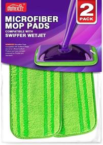 img 4 attached to HOMEXCEL Microfiber Mop Pads - Compatible with Swiffer Wet Jet, Reusable & Machine Washable Floor Mop Pad Refills - Mop Head Replacements for Multi Surface Wet & Dry Cleaning, Pack of 2 - Enhanced SEO