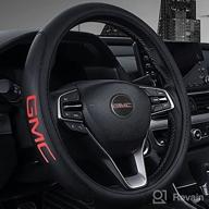 gmc universal 15-inch black steering wheel cover - diy sewing for perfect fit логотип