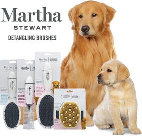 img 1 attached to 🐶 Инструмент для груминга собак Martha Stewart: расческа для развязывания шерсти для всех типов волос - короткая или длинная шерсть, идеальные расчёски для эффективного груминга собак.