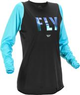 👗 fly racing 2022 women's lite jersey (black/aqua, medium): sleek and stylish performance apparel for active women логотип