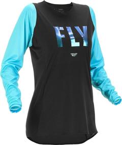 img 3 attached to 👗 Fly Racing 2022 Women's Lite Jersey (Black/Aqua, Medium): Sleek and Stylish Performance Apparel for Active Women