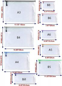 img 3 attached to 18 упаковок многоцветных пластиковых сетчатых папок для документов на молнии - решение для организации и хранения для школы, офиса и путешествий