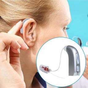 img 3 attached to Мощный цифровой слуховой аппарат с шумоподавлением и подавлением обратной связи - перезаряжаемый приемник RIC для взрослых и пожилых людей - идеально подходит для правого уха