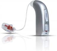 powerful digital hearing aid with noise cancelling and feedback cancellation - rechargeable ric receiver for adults and seniors - ideal for right ear logo