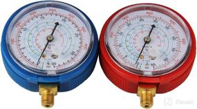 img 1 attached to 🌡️ B4B Refrigerant Low and High Pressure Gauges 11.2mm for Air Conditioner R410A R134A R22 - PSI KPA (Low and High Gauges) - BANG 4 BUCK