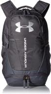🎒 under armour hustle 3.0 backpack, graphite/silver, one size fits all - durable and stylish bag for all your needs! logo