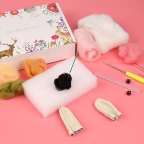 img 2 attached to 🎨 All-in-One Beginner Felting Kit: Complete with Instructions, Doll Making Manual, Felting Needles, Foam Mat, and More for DIY Home Decoration and Craft Animal