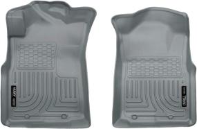 img 4 attached to 🚗 Husky Liners Weatherbeater Series Front Floor Liners Grey 13942 for 2005-2015 Toyota Tacoma Access/Double, 2005-2014 Standard Cab 2pcs