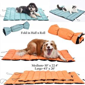 img 1 attached to Large Orange Portable Dog Pad By AmeriLuck - Anti-Slip, Waterproof, Easy-Carry Travel Pet Mat That'S Machine Washable