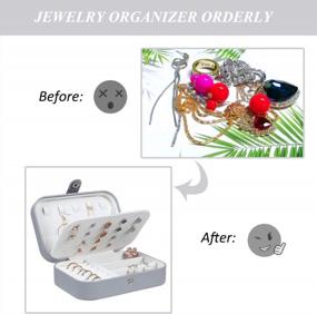 img 2 attached to Versatile And Chic: The Misaya Travel Jewelry Box - A Must-Have For On-The-Go Style And Convenience In Gray
