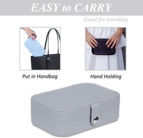 img 1 attached to Versatile And Chic: The Misaya Travel Jewelry Box - A Must-Have For On-The-Go Style And Convenience In Gray