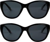 uv protection polarized lens cateye fashion sunglasses - shadyveu high point logo