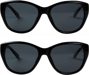 img 4 attached to Модные солнцезащитные очки Cateye с поляризованными линзами и защитой от УФ-излучения - ShadyVEU High Point